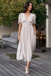 Millar Midi Dress | Natural + Black - Baltic Born
